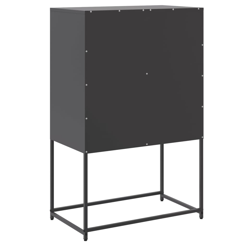 Highboard Black 68.5x38.5x107 cm Steel