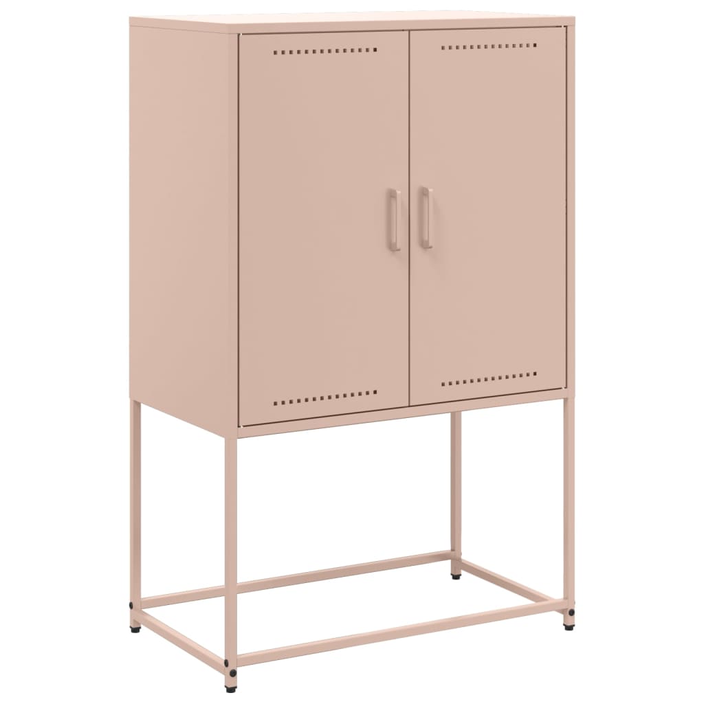 Highboard Pink 68.5x38.5x107 cm Steel