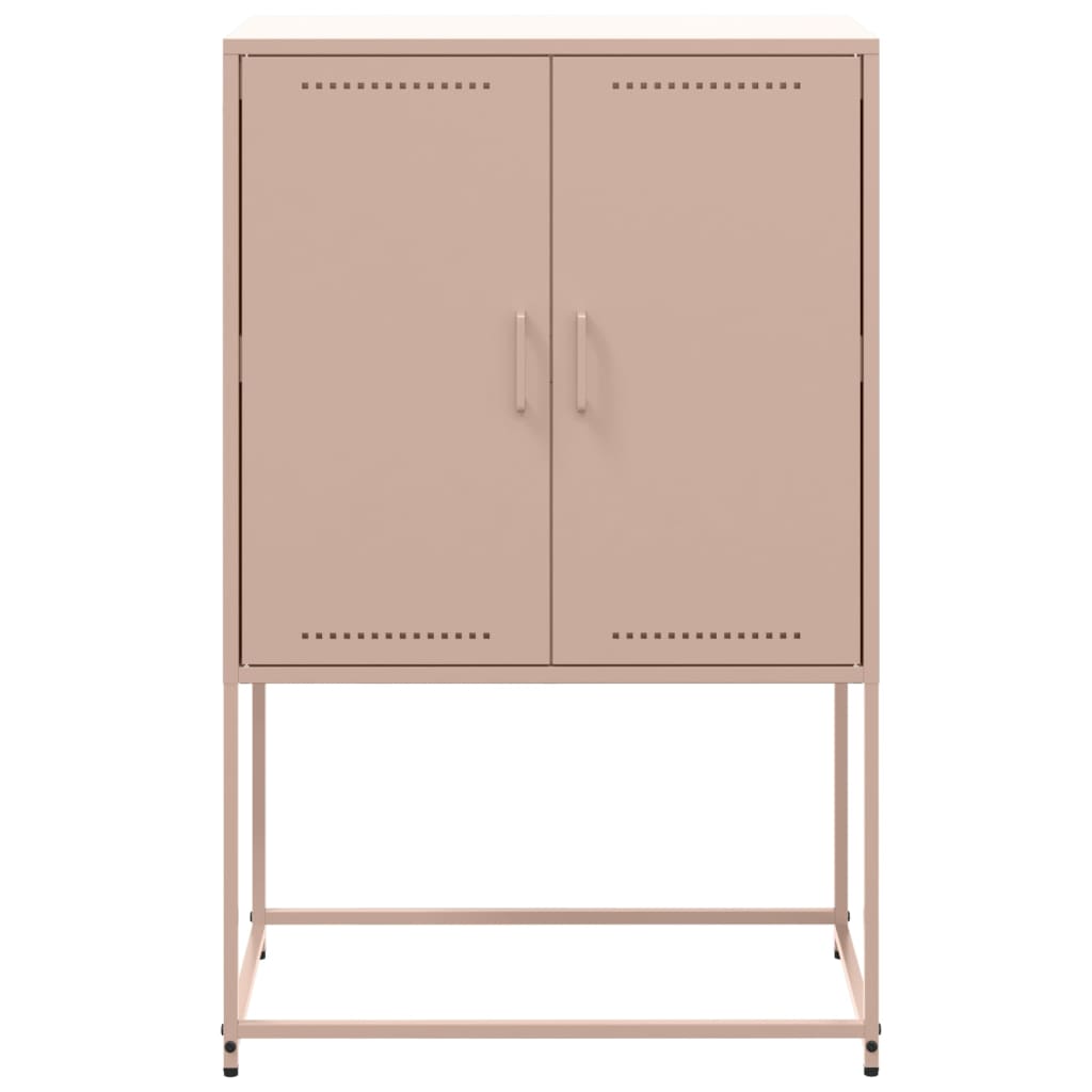 Highboard Pink 68.5x38.5x107 cm Steel