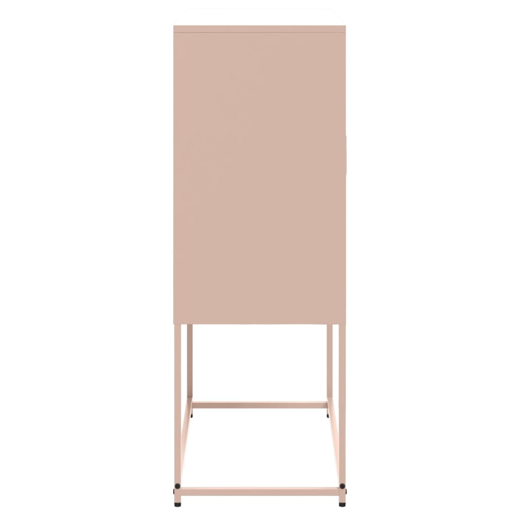 Highboard Pink 68.5x38.5x107 cm Steel