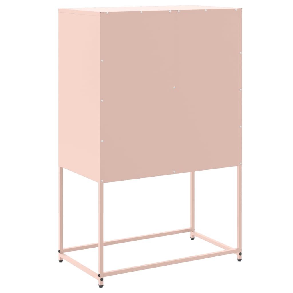 Highboard Pink 68.5x38.5x107 cm Steel