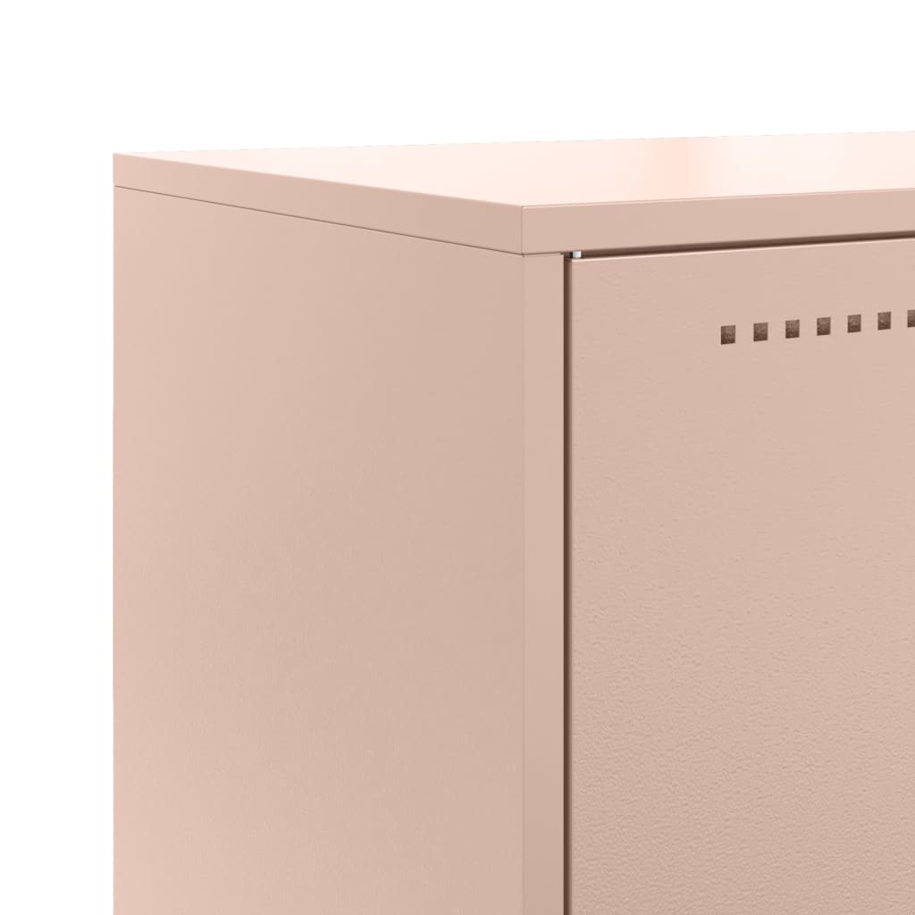 Highboard Pink 68.5x38.5x107 cm Steel