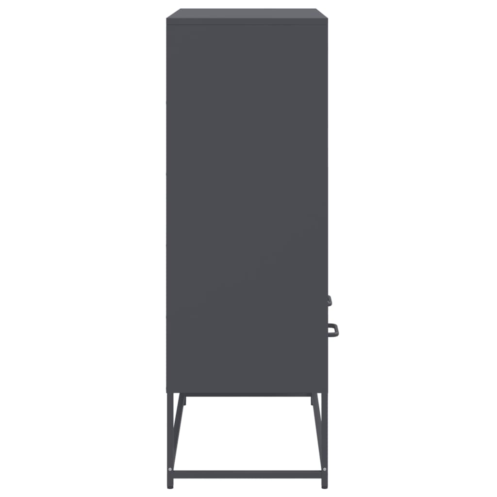 Highboard Anthracite 68.5x39x111.5 cm Steel