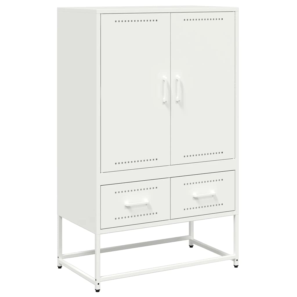 Highboard White 68x39x111.5 cm Steel