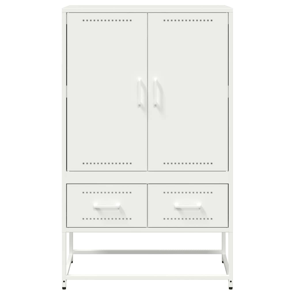 Highboard White 68x39x111.5 cm Steel