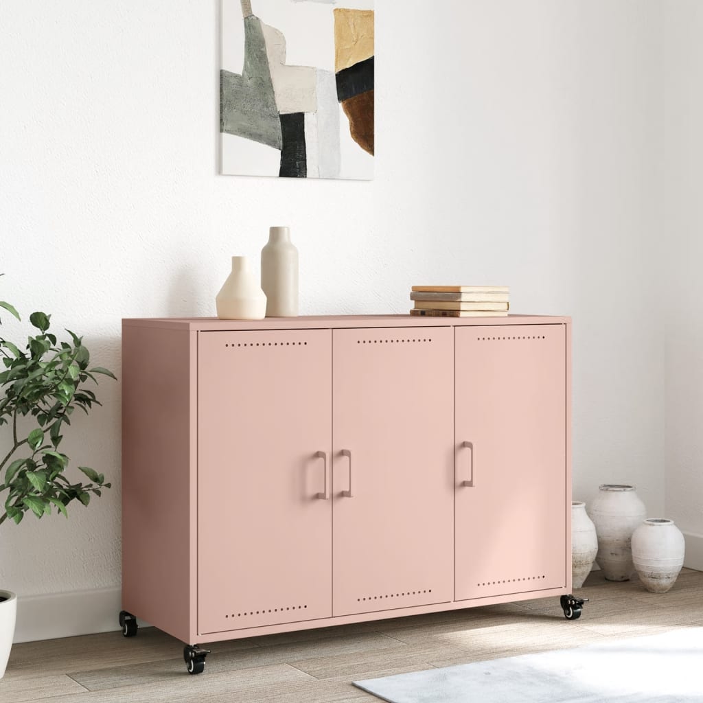 Sideboard Pink 100.5x39x72 cm Steel