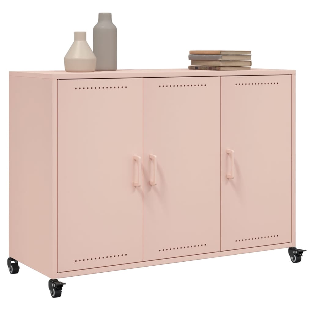 Sideboard Pink 100.5x39x72 cm Steel