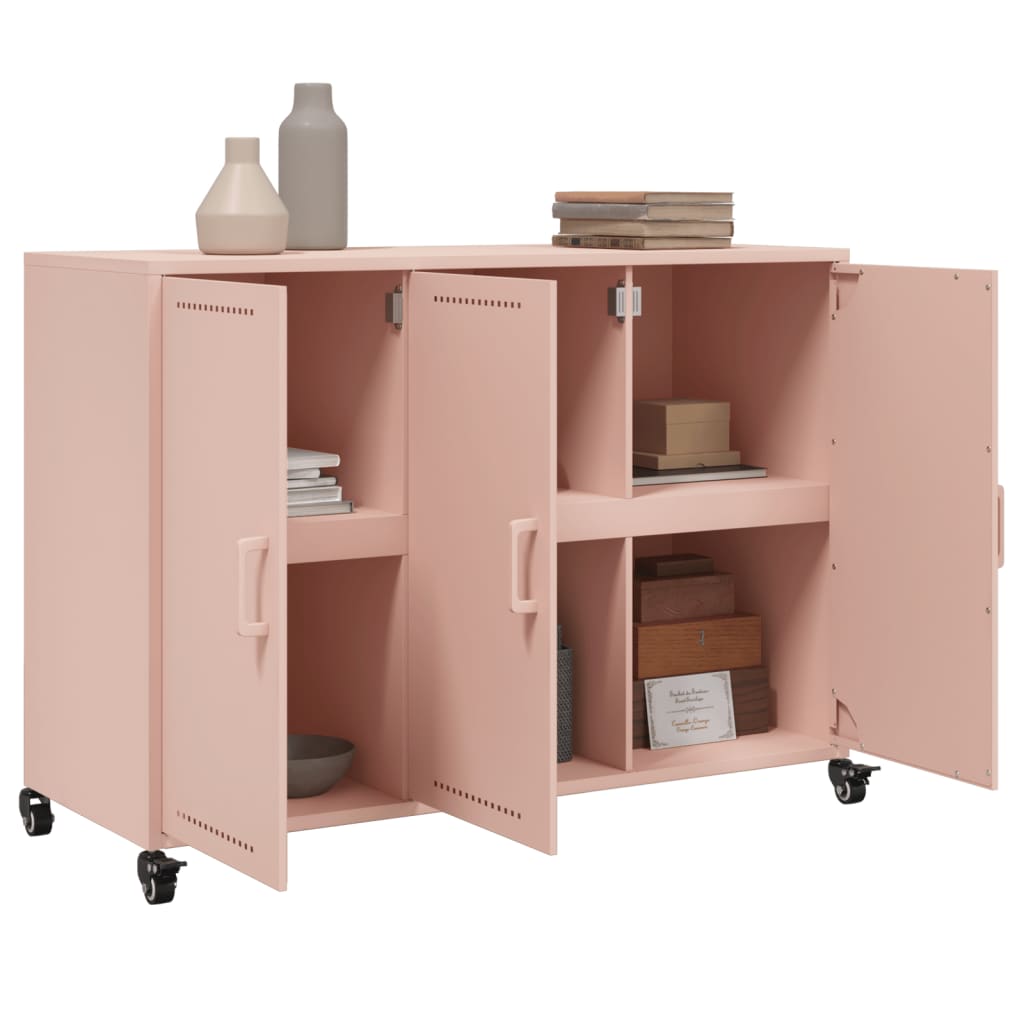 Sideboard Pink 100.5x39x72 cm Steel