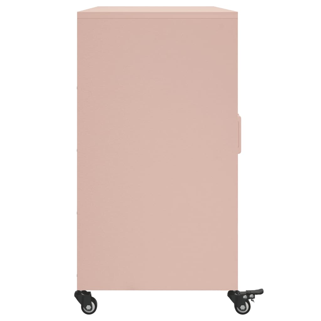 Sideboard Pink 100.5x39x72 cm Steel