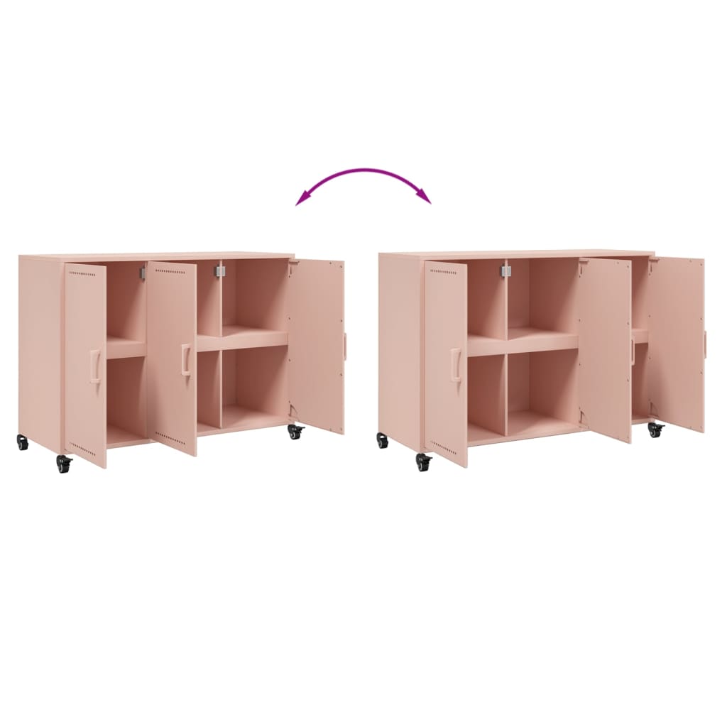 Sideboard Pink 100.5x39x72 cm Steel