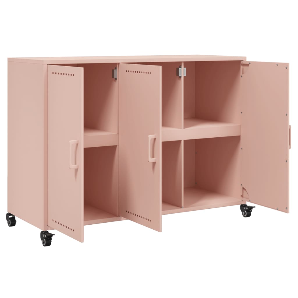 Sideboard Pink 100.5x39x72 cm Steel