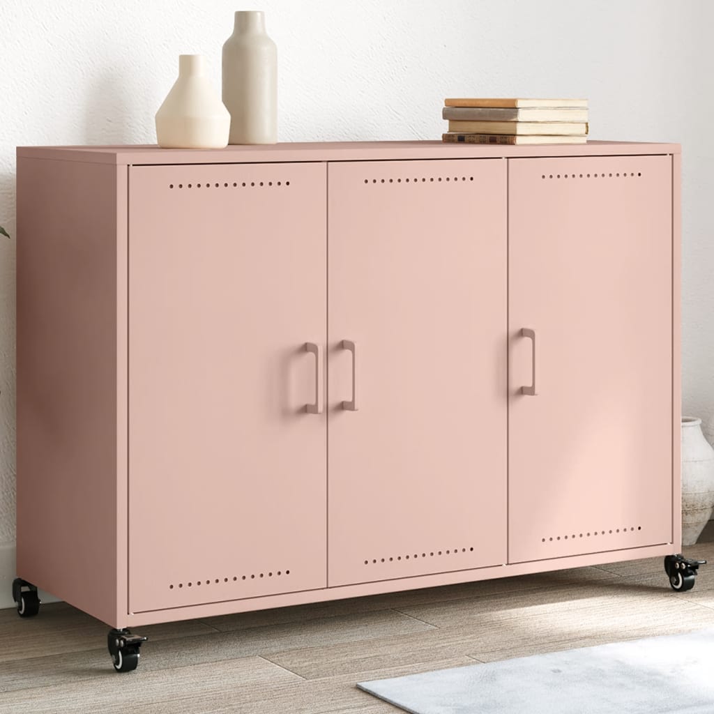 Sideboard Pink 100.5x39x72 cm Steel