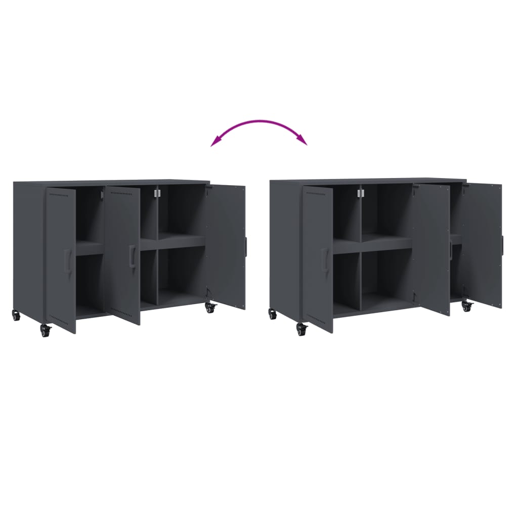 Sideboard Anthracite 100.5x39x72 cm Steel