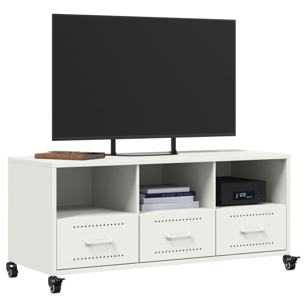 TV Cabinet White 100.5x39x43.5 cm Steel