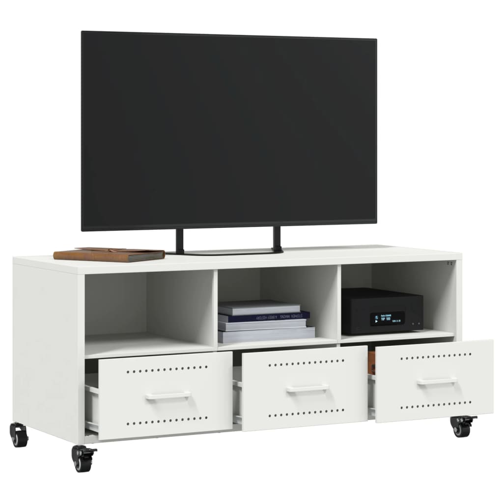 TV Cabinet White 100.5x39x43.5 cm Steel