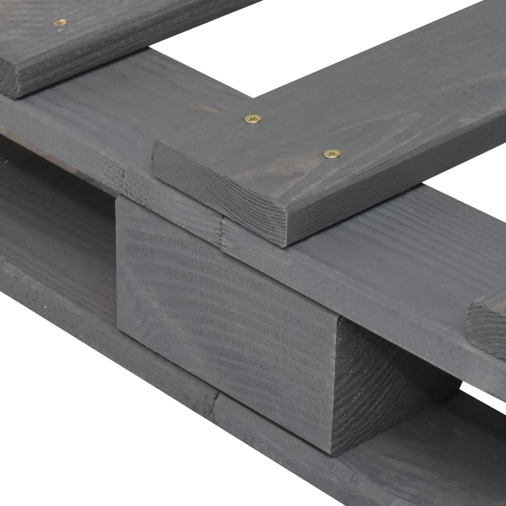 Bed Frame without Mattress  Grey 140x200 cm Solid Wood Pine