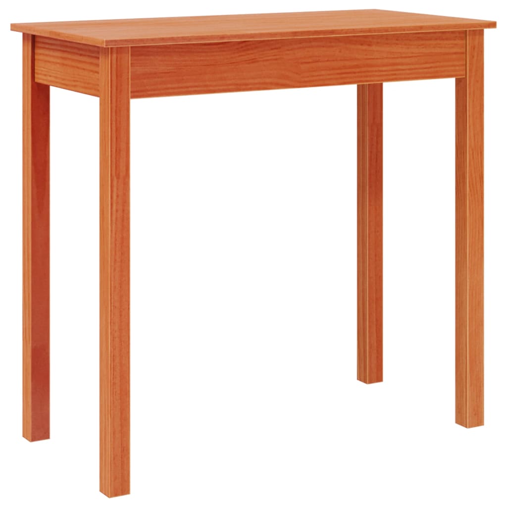 Console Table Wax Brown 80x40x75 cm Solid Wood Pine