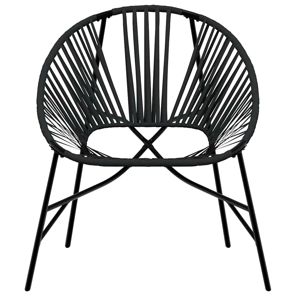 Outdoor Patio 3pcs Poly Rattan Garden Lounge Set With 2 Chairs & Table Furniture