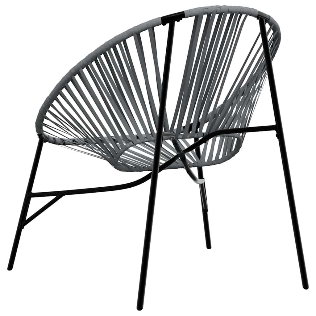 Outdoor Patio 3pcs Poly Rattan Garden Lounge Set With 2 Chairs & Table Furniture
