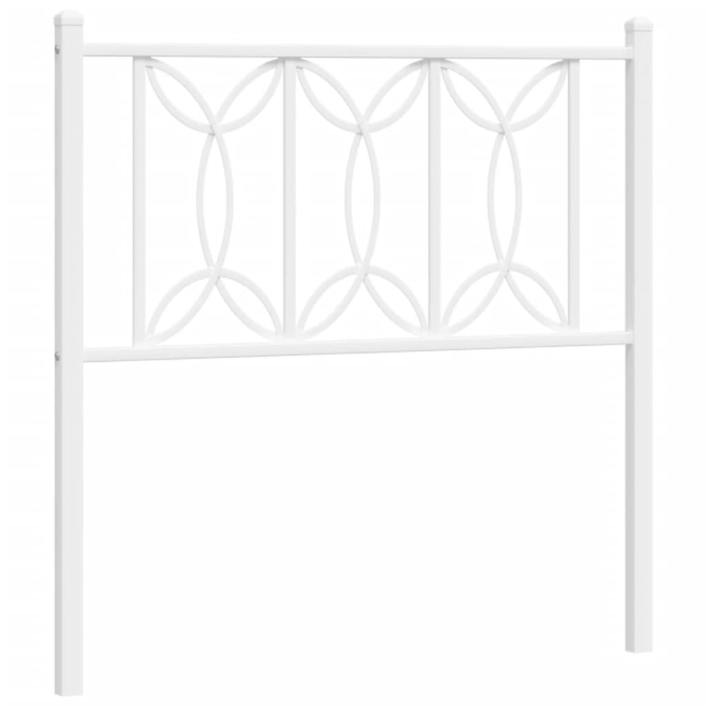 Metal Headboard White 75 cm