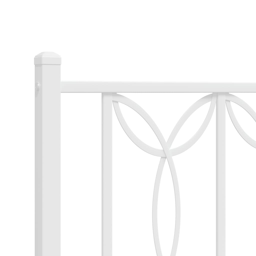 Metal Headboard White 75 cm