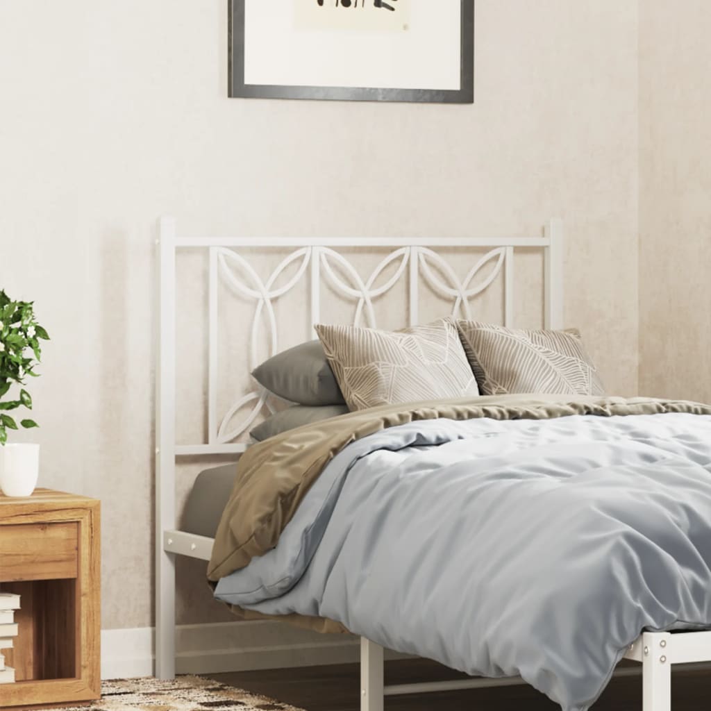 Metal Headboard White 75 cm