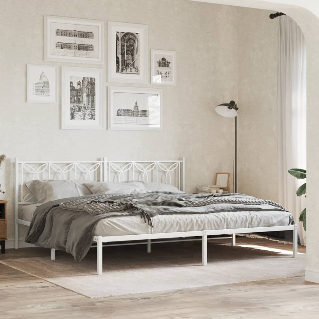 Metal Headboard White 193 cm