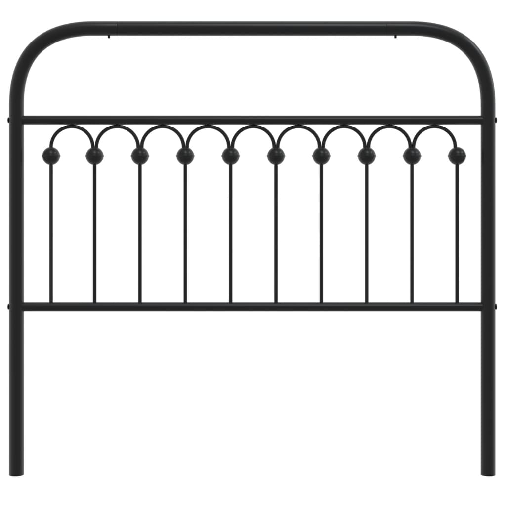 Metal Headboard Black 107 cm