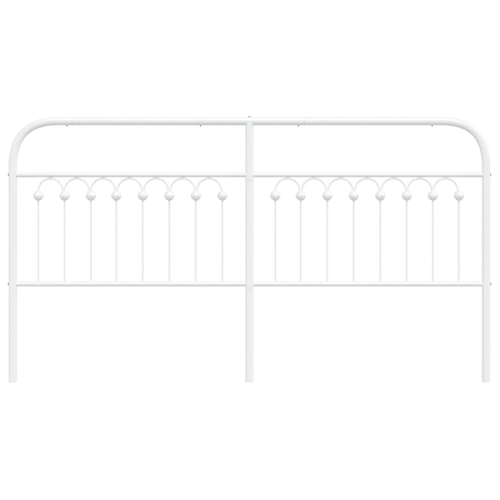Metal Headboard White 180 cm