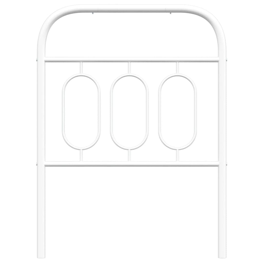 Metal Headboard White 75 cm