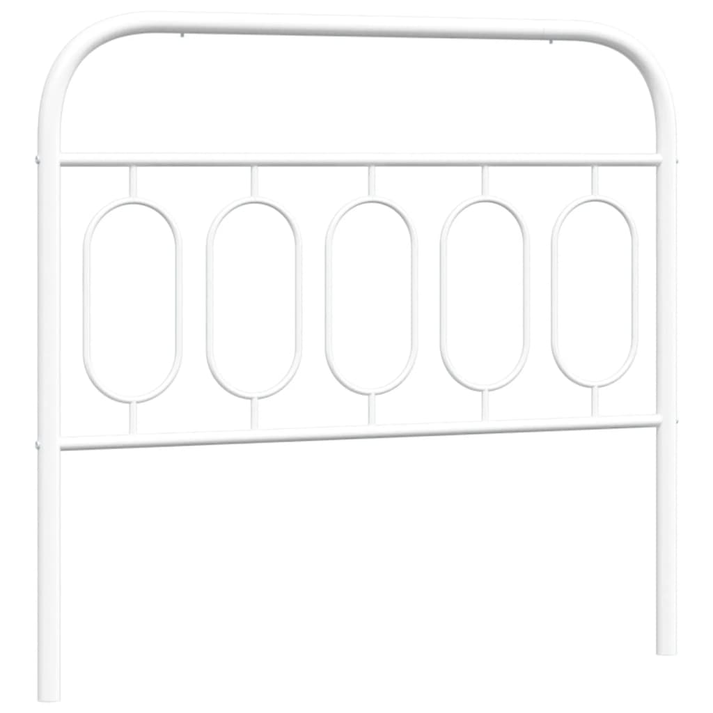 Metal Headboard White 100 cm