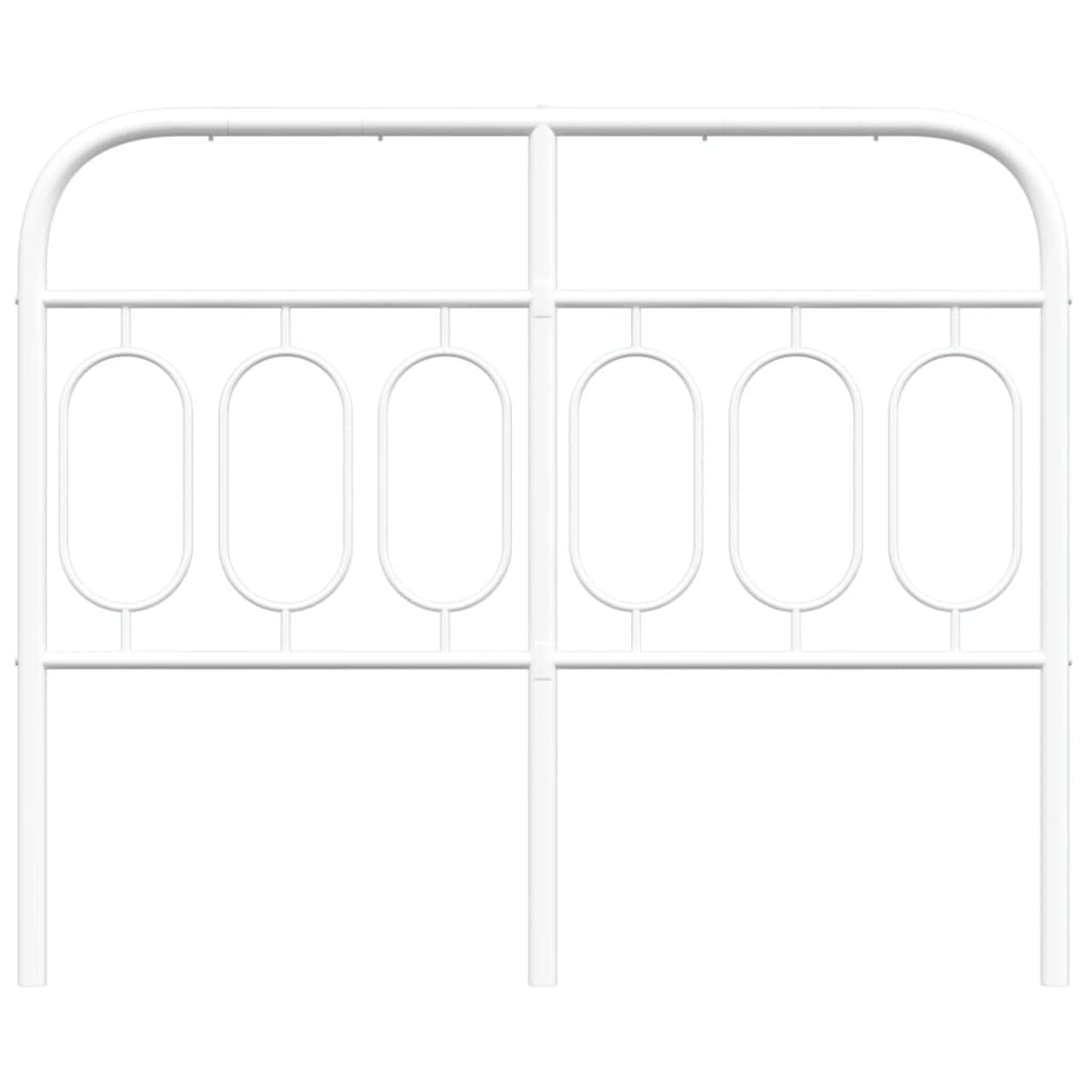 Metal Headboard White 120 cm