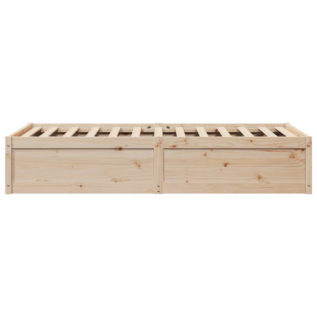 Bed Frame without Mattress 90x190 cm Single Solid Wood Pine
