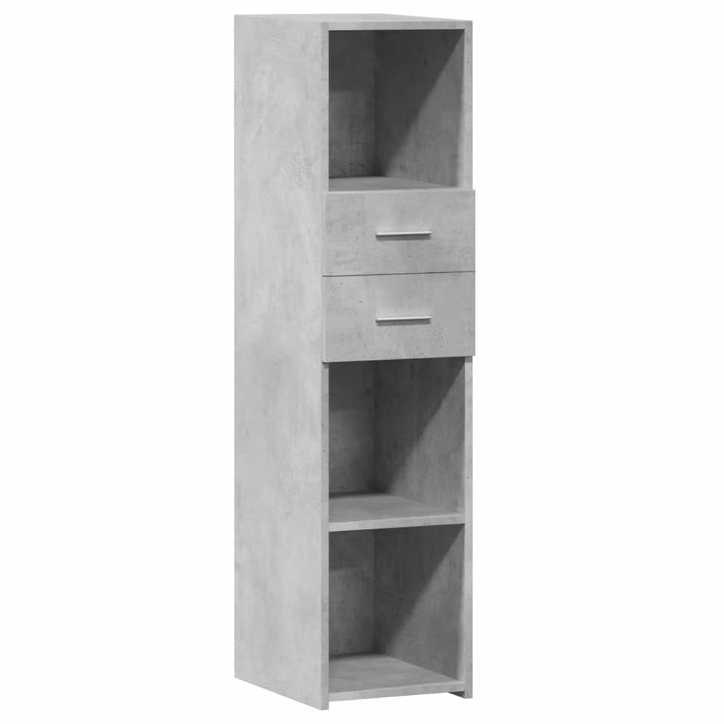 Modern Wooden Highboard Storage Cabinet Unit With 2 Drawers & Open Compartments