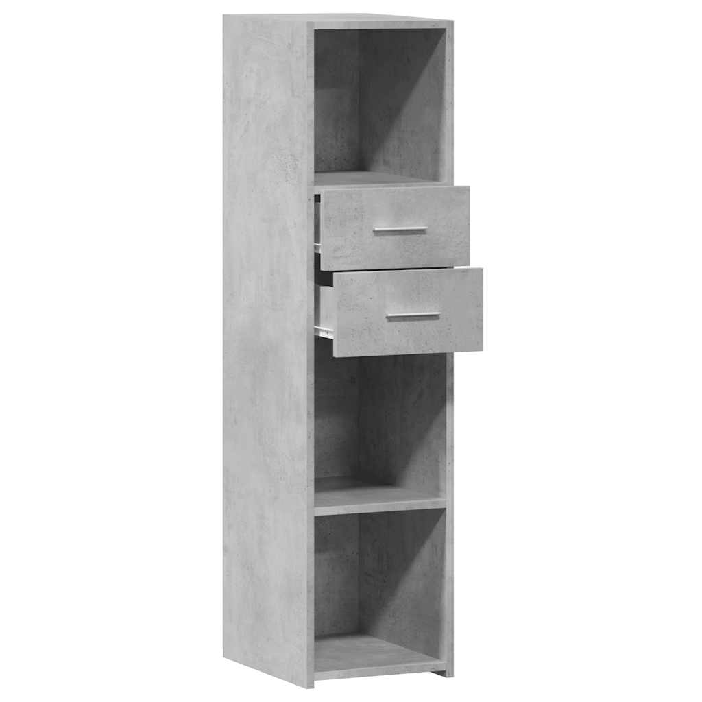 Modern Wooden Highboard Storage Cabinet Unit With 2 Drawers & Open Compartments