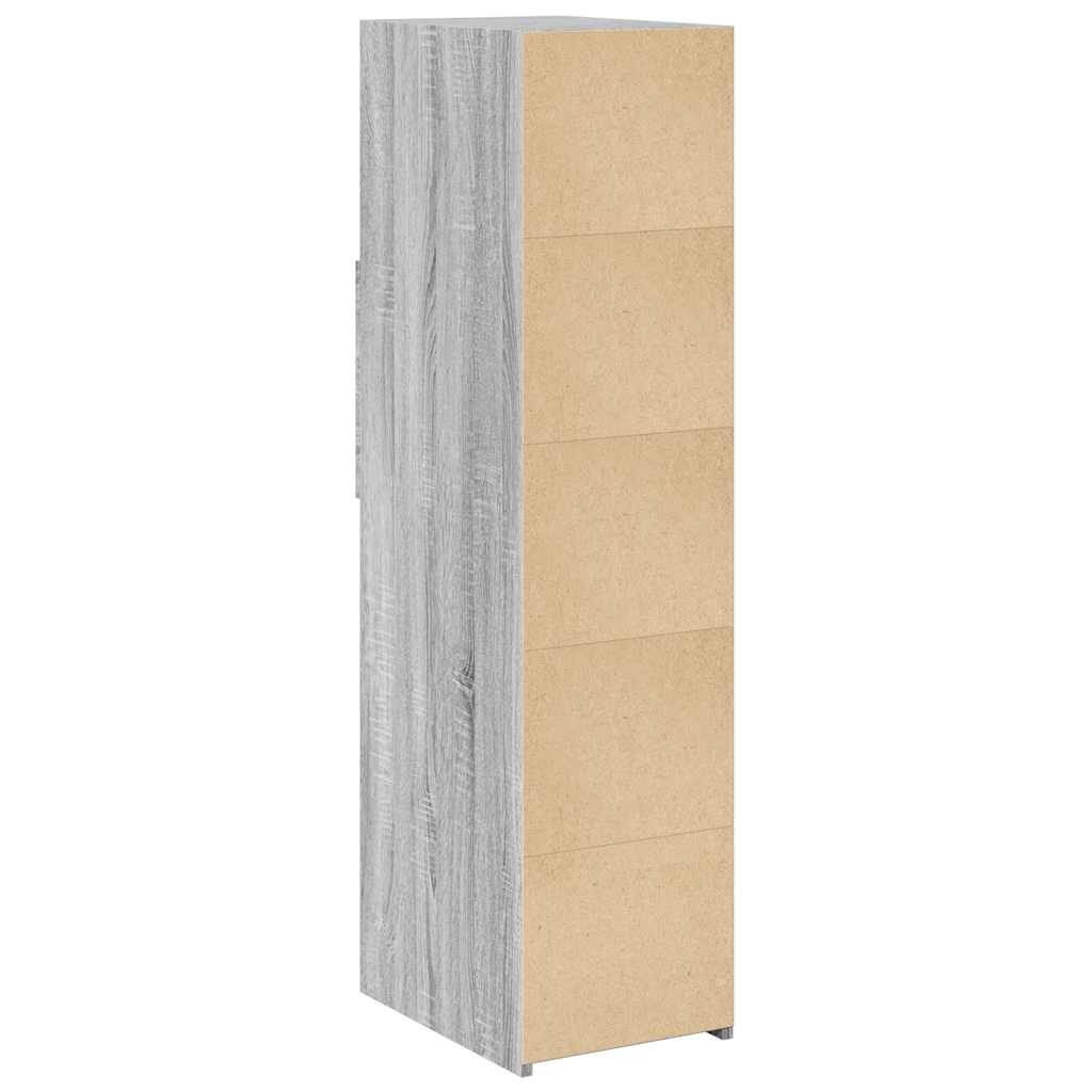Modern Wooden Highboard Storage Cabinet Unit With 2 Drawers & Open Compartments