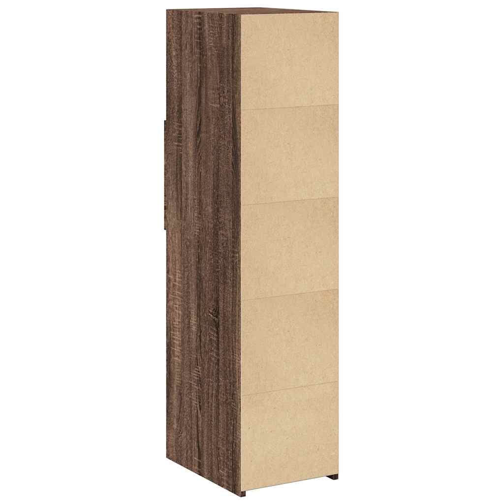 Modern Wooden Highboard Storage Cabinet Unit With 2 Drawers & Open Compartments