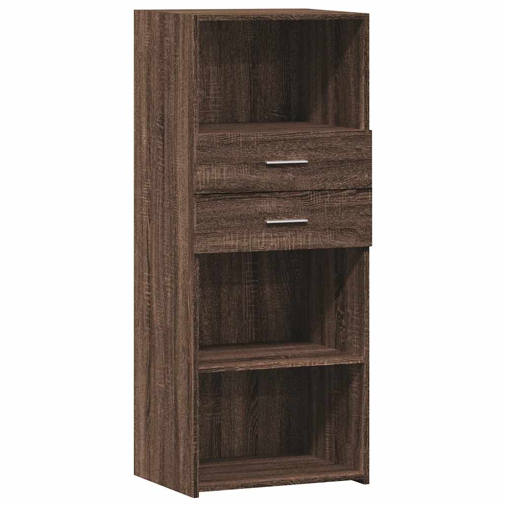 Highboard Brown Oak 50x42.5x124 cm Engineered Wood