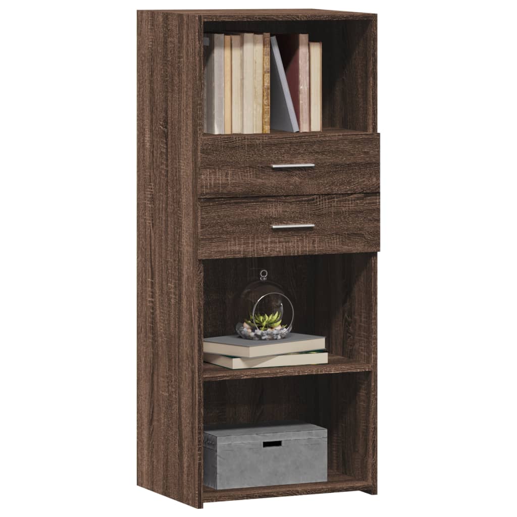 Highboard Brown Oak 50x42.5x124 cm Engineered Wood