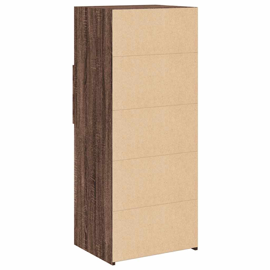 Highboard Brown Oak 50x42.5x124 cm Engineered Wood