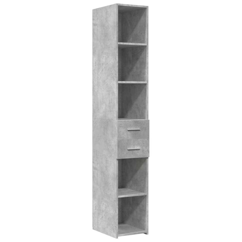 Highboard Concrete Grey 30x42.5x185 cm Engineered Wood