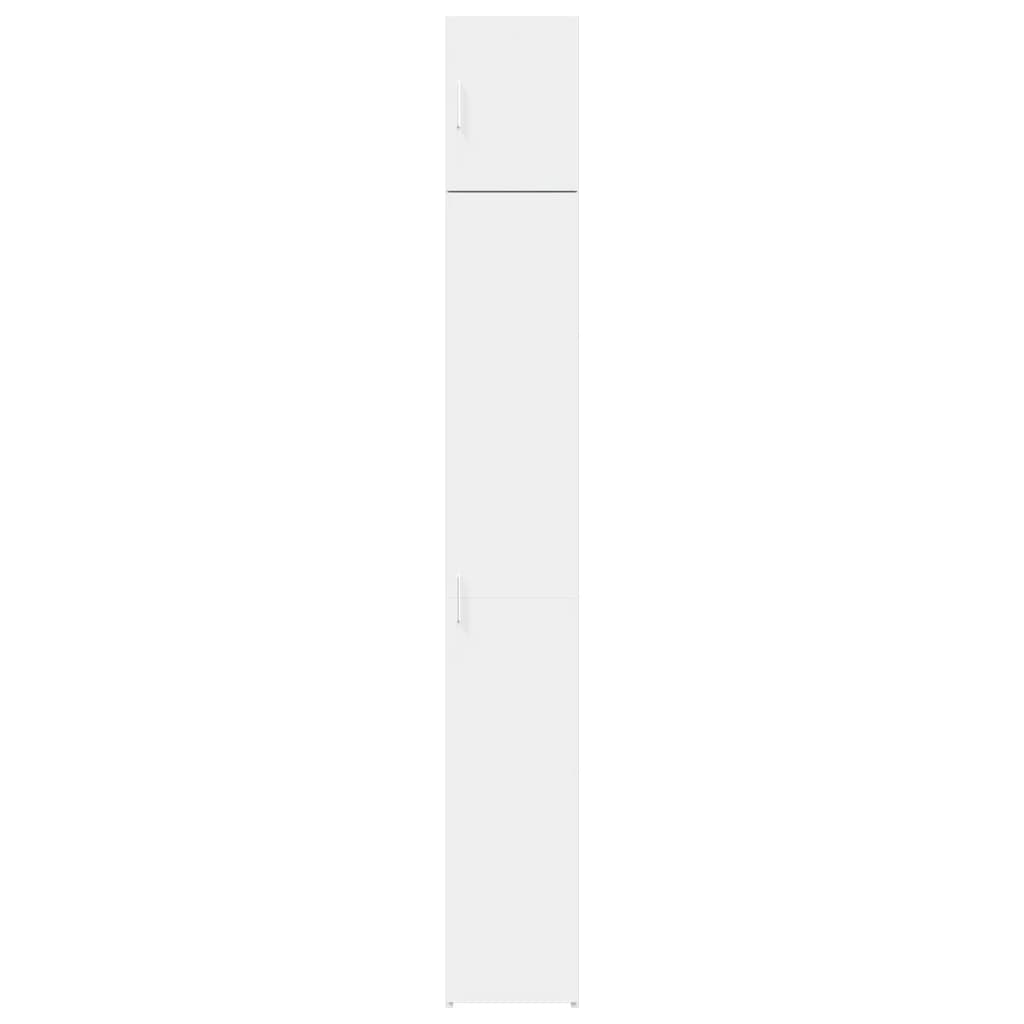 Slim Storage Cabinet White 30x42.5x225 cm Engineered Wood