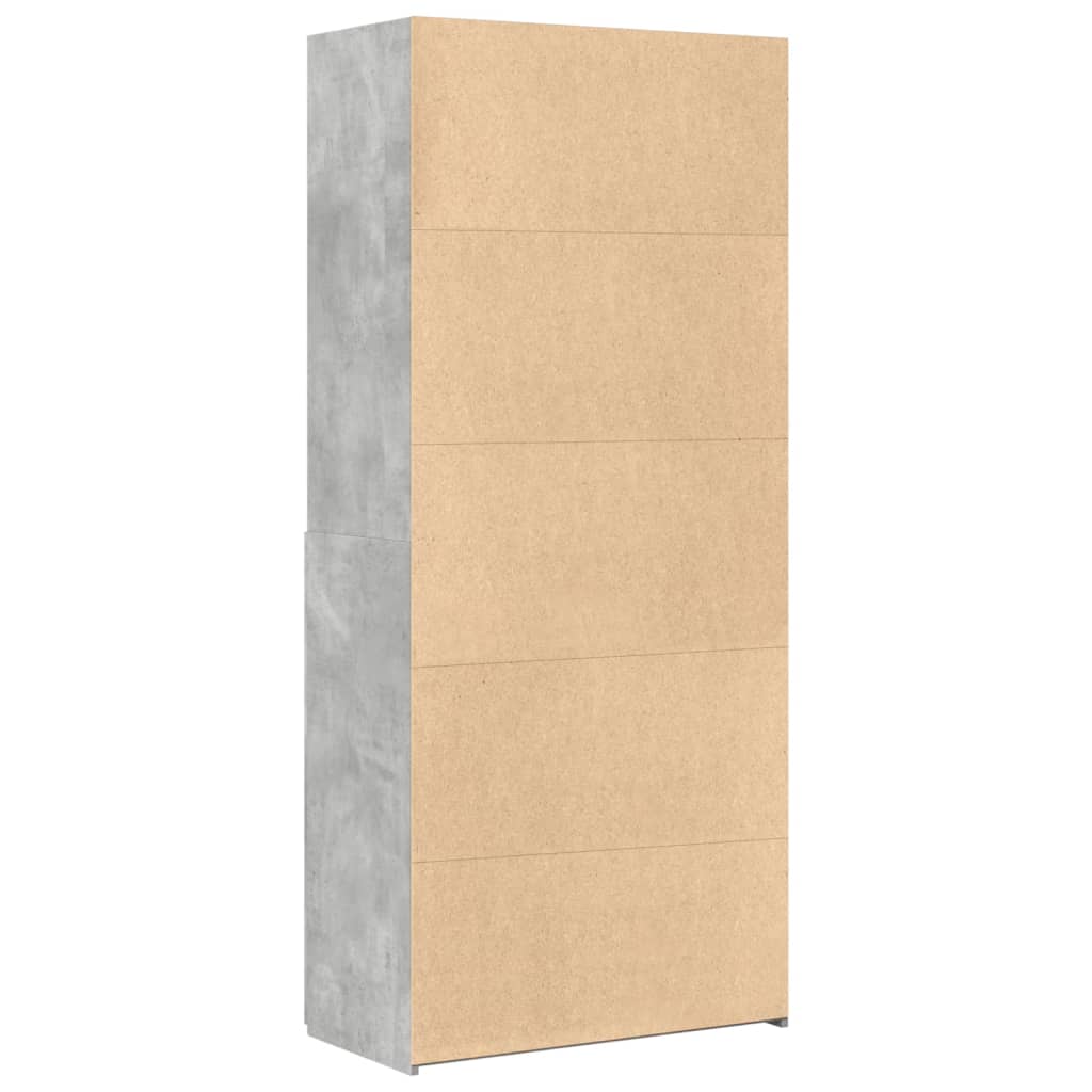 Highboard Concrete Grey 80x42.5x185 cm Engineered Wood