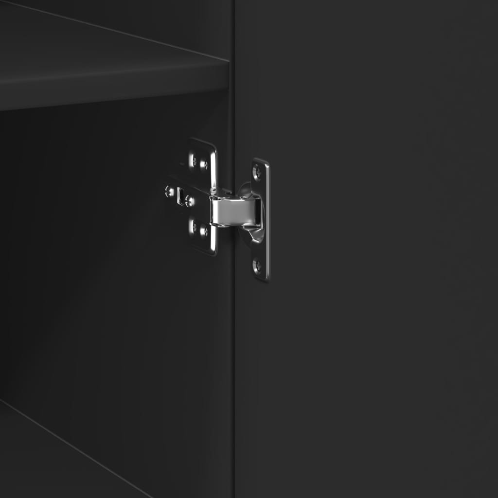 Highboard Black 30x42.5x185 cm Engineered Wood