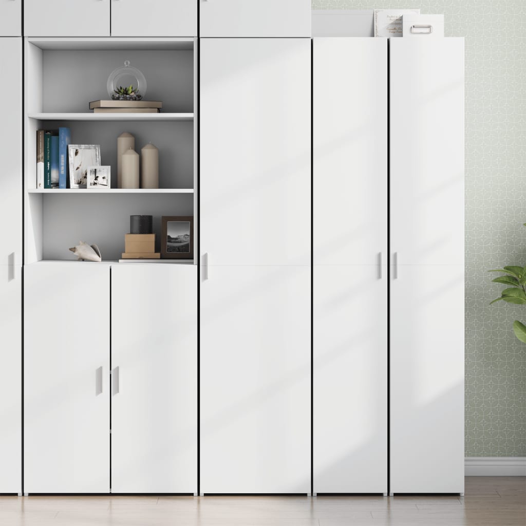 Highboard White 45x42.5x185 cm Engineered Wood