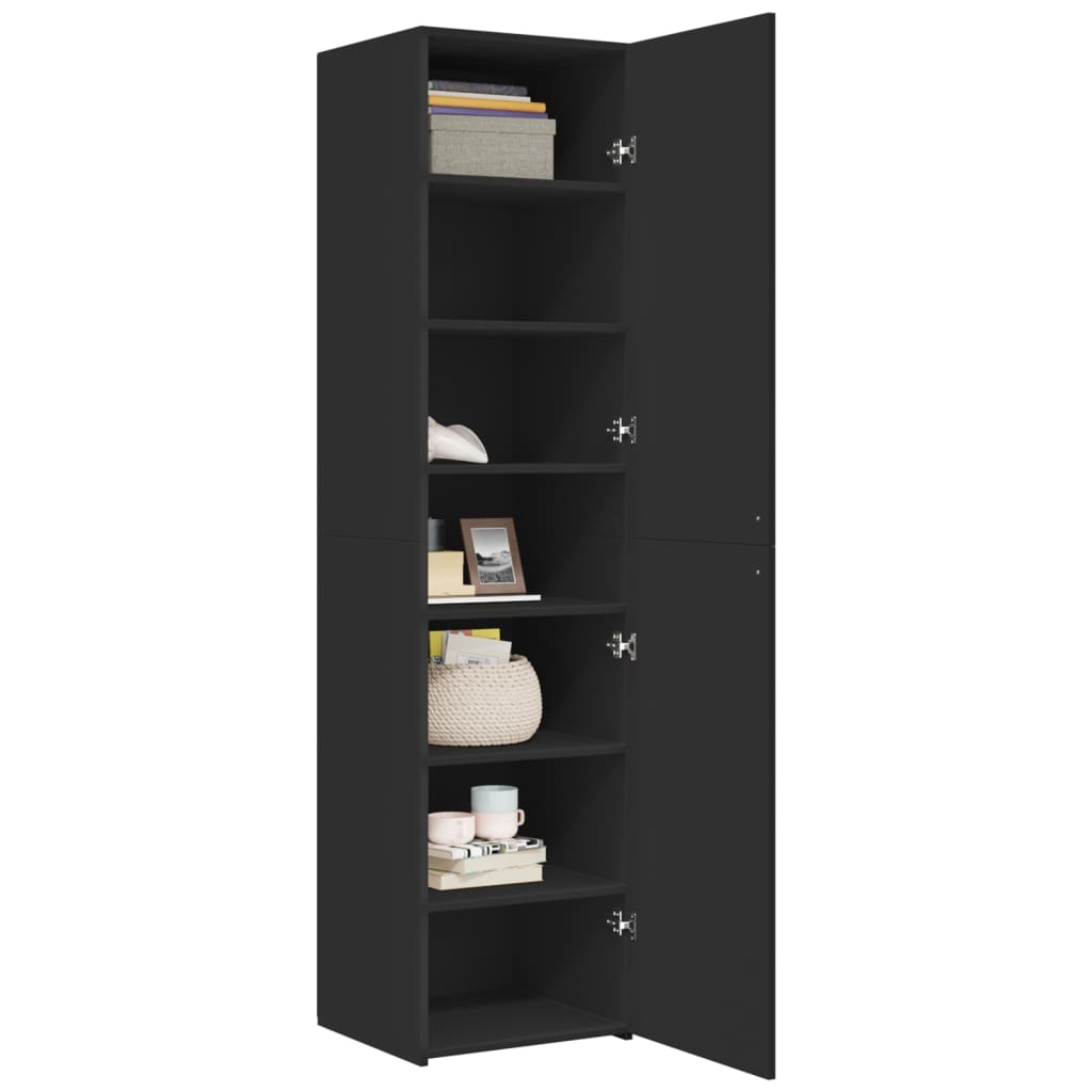 Highboard Black 45x42.5x185 cm Engineered Wood
