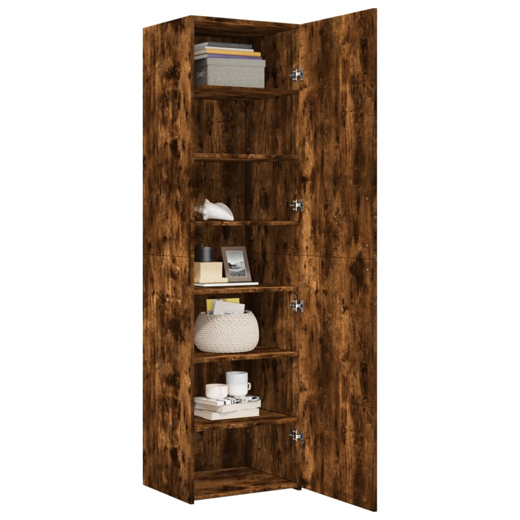 Highboard Smoked Oak 50x42.5x185 cm Engineered Wood