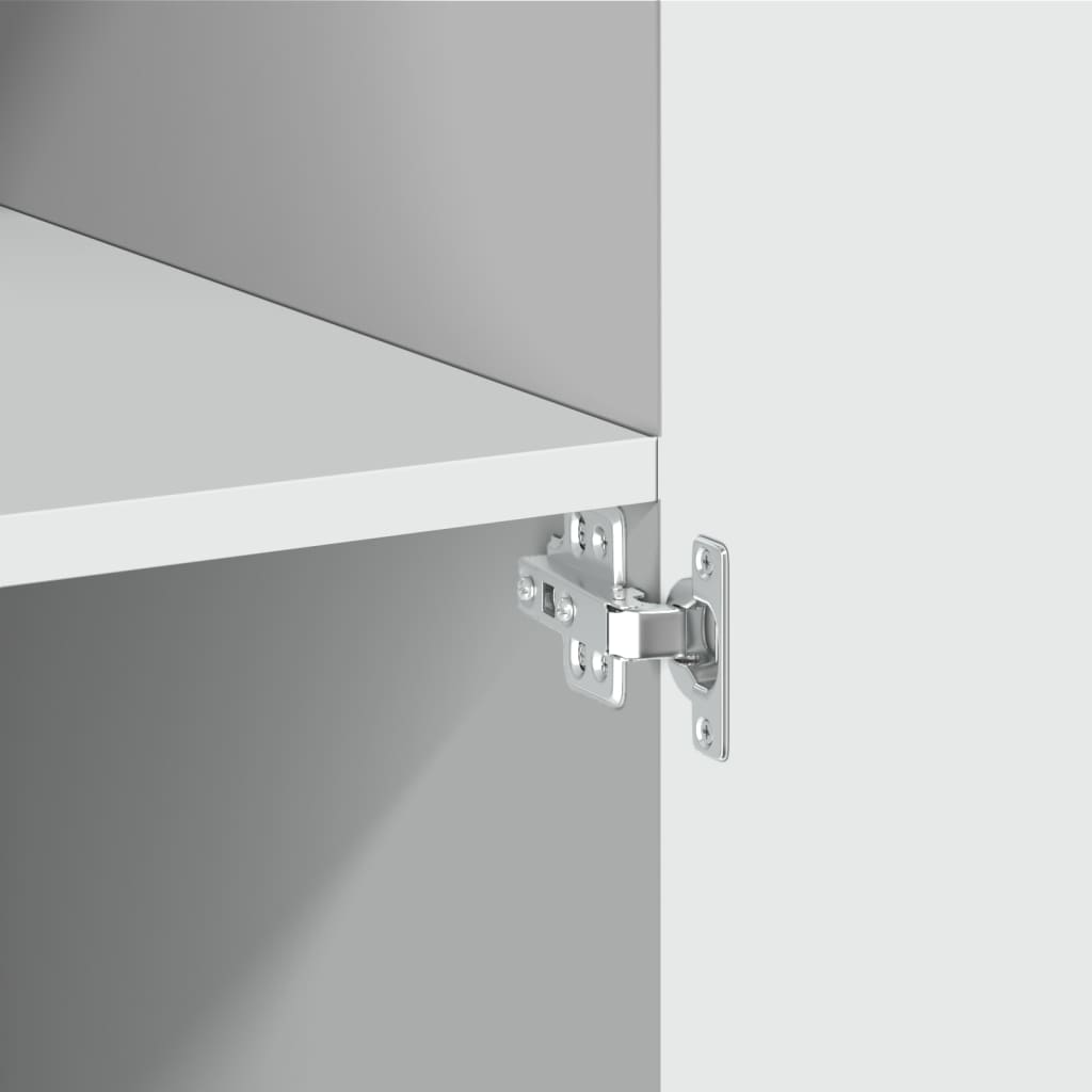 Highboard White 70x42.5x185 cm Engineered Wood