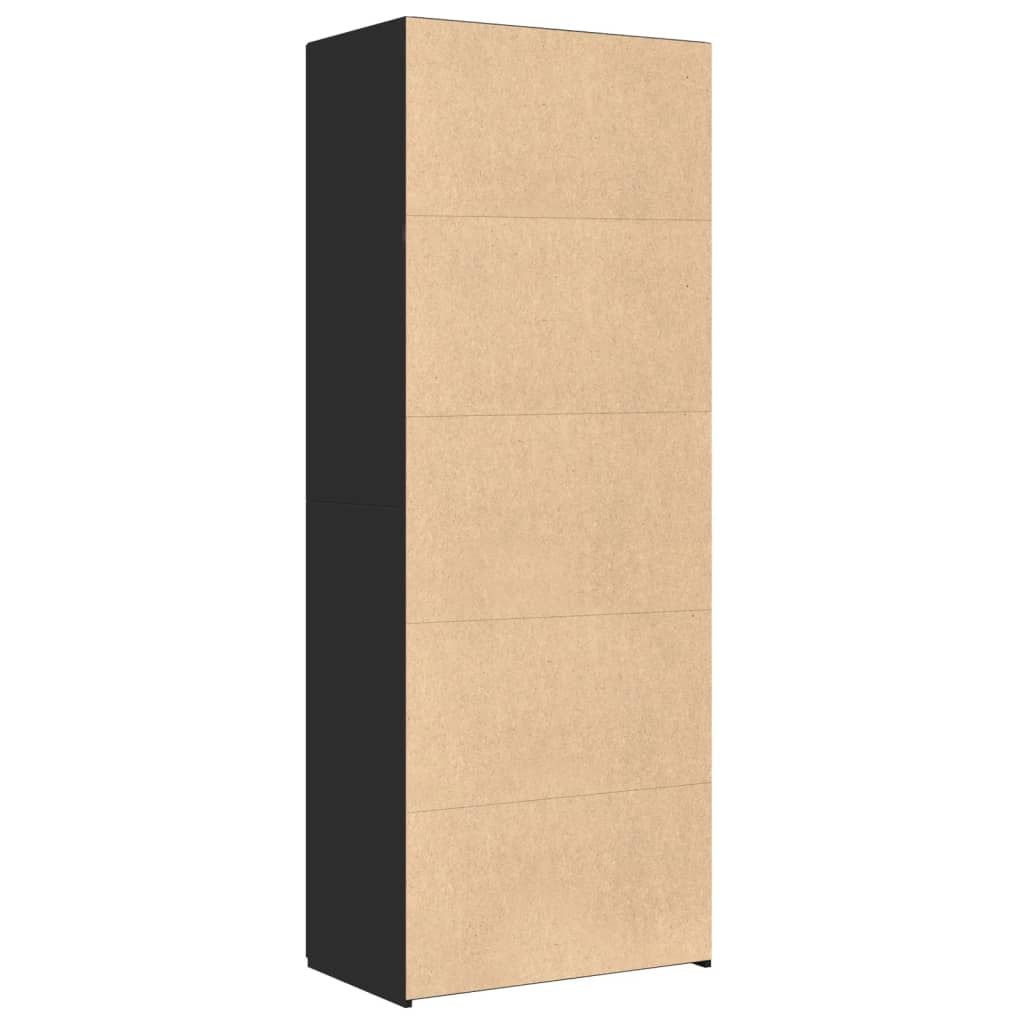 Highboard Black 70x42.5x185 cm Engineered Wood