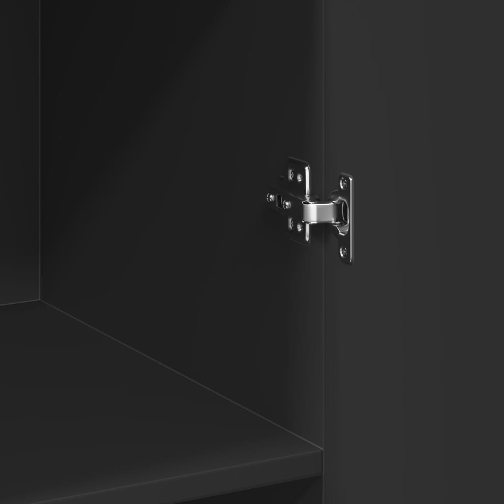 Highboard Black 70x42.5x185 cm Engineered Wood